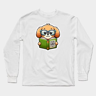 Cute Dog Book Lover Gifts Long Sleeve T-Shirt